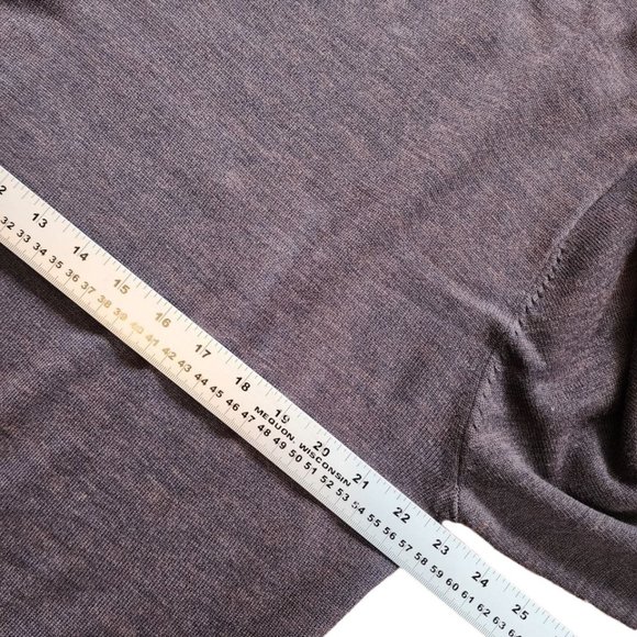 Pronto Uomo Sweater Men's Brown Size XL Long Sleeve V-Neck Merino Wool Casual - Picture 3 of 13